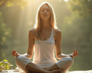 Mulher meditando